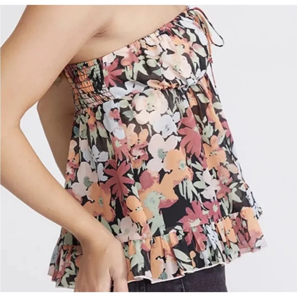 PacSun LA Hearts Strapless Chiffon Babydoll Tube Top - Picture 2 of 9